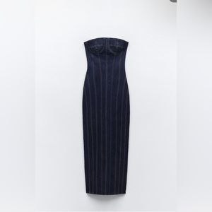 Zara Denim MIDI Dress